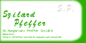 szilard pfeffer business card