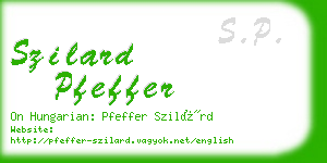 szilard pfeffer business card